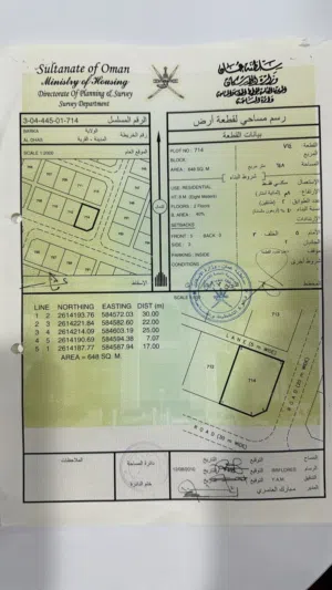 للبيع قطعة ارض في الدهس 648 كورنر