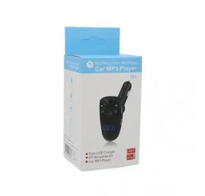 سماعة بلوتوث + اضاءة + usb للسيارة- headset + light + usb for car