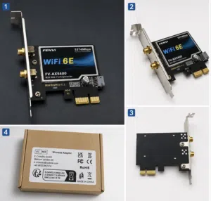 كرت شبكة لاسلكية FENVI FV-AX5400 WiFi 6E PCIe