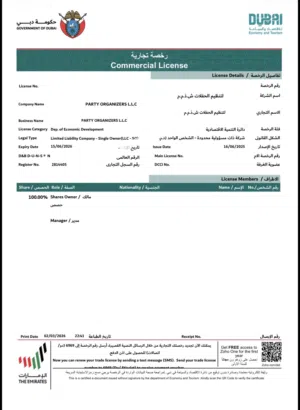 Active Events organising L.L.C. License
