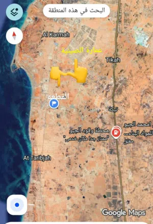 قطعة أرض للبيع بمساحة 500 متر شارع واحد منطقة الحليس شارع بعد مشروع عمارة الصينية خلف خزان مياه كيلو