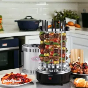 شواية الأسياخ الكهربائية من ماركة Sokany قوة: 1500 واط – حرارة قوية وسريعة