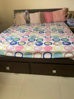 Double Bed with Mattress – Clean & Lightly Used