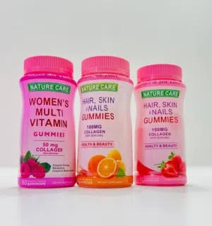 مكمل غذائي امريكي على شكل جيلاتين (Gummies) للعناية بالشعر والبشرة والأظافر