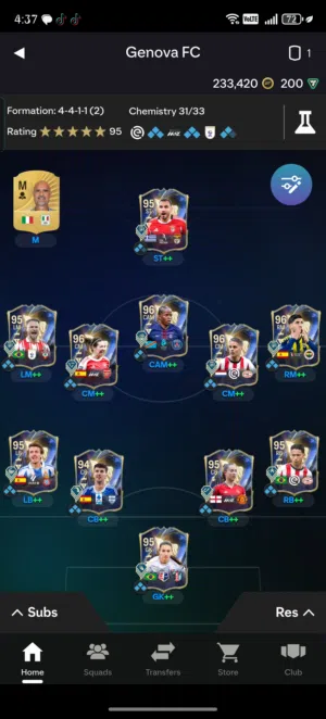حساب fc 26 rating 95