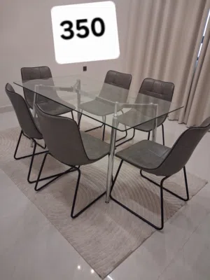 Dining table with 6 chairs 350 last price