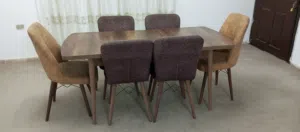 طاولة سفرة متحركة  6 كراسي تركي
