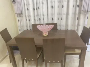 طاولة سفرة خشب ست كراسي