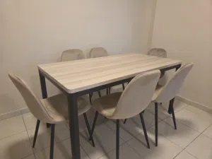 Modern 6-Seater Dining Table Set with chairs