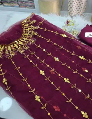 شيفون مطرز مع شيله با 7 ريال وتوره مع بطانه حرير شغل يدوي 11 ريال الأطفال من 5الي 11 سنه