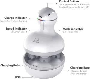 جهاز مساج الرأس cordless hair scalp massager