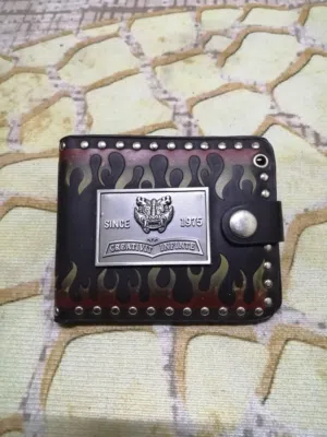 محفظة جلدية فاخرة وانيقة للدراجين CREATIVIT INFINTE SINCE 1975 قابلة للطي للرجال اصلية 100 ٪