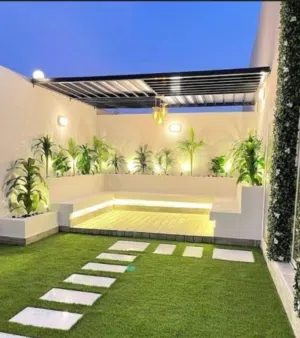تصميم وتنفيذ الحدائق المنزليه وعمل جلسات خارجية وعمل غرف زجاجيه وعمل شلالات ونوافير.