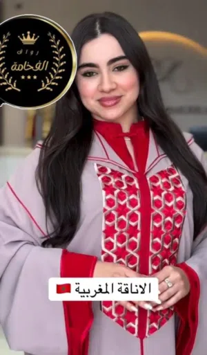 جلابة 2بياس راقية مع تطريز هندسي فاخر وتفاصيل   كتزيدها فخامة