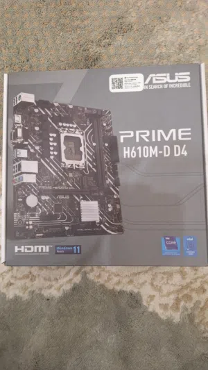 اللوحة الأم ASUS PRIME H610M-D D4. مستعمل بحاله جديد