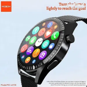 ساعة Moxom MX-WH14 الذكية (إصدار فخم) - شاشة IPS كبيرة - مكالمات بلوتوث