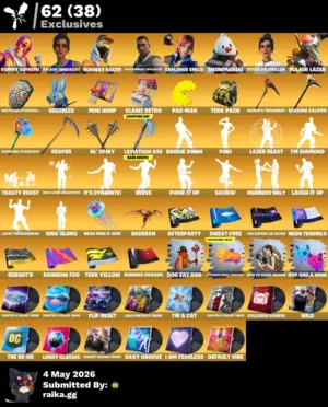 حساب فورت نايت نادر للبيع مااقبل بدل