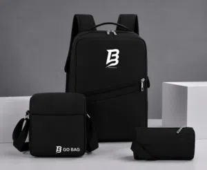 باكدج 3 شنط Backpack عملية وعصرية   كل اللي تحتاجه في طقم واحد  ستايل شيك + مساحة عملية + خامة ممتاز