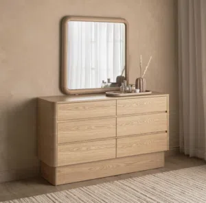 Dressing table with 6 drawers and mirror- طاولة تسريحة ب 6 ادراج و مراه