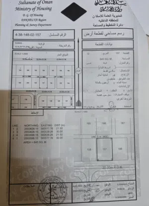 فرصة ..أرض مستوية في سمائل العافية للبيع بين منازل قائمة وقريبة من الدوار والمسجد والمحلات التجارية