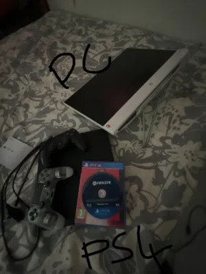 ps4 slim 2 controllers and fifa 23 and fifa 20 and a computer hp