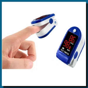 جهاز Pulse oximeter لقياس و فحص نسبة الاكسجين في الدم ويقيس معدل نبضات القلب فحص نسبة اكسجين الدم دم