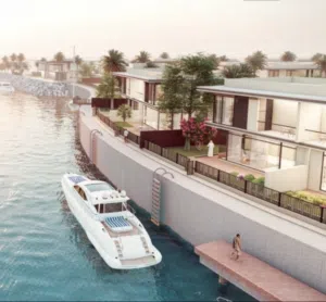 Falcon island canal view waterfront villa  Al Hamrah village