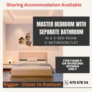 Sharing accommodation available for family or working women