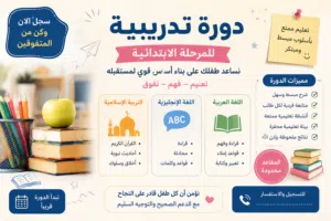 نعلن عن افتتاح دورات تقوية لطلاب المرحلة الابتدائية