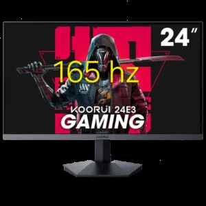شاشة من شركة koorui ممتاز جدا بموصفات 165hz للpc والكونسل 120 فيها مميزات كثير شوف الوصف شبه جديده