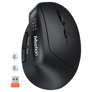 Meetion BTM008 Ergonomic Vertical Wireless Mouse BT+2.4GHz ماوس لاسلكي مريح عمودي(بلوتوث + 2.4 جيجا)