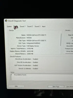 RTX 5060 Ti 16GB RAYZEN 7- 9700 32 RAM