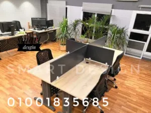 ورك ستيشن/ خليه عمل/ خشب mdf اسباني عاليه الجوده