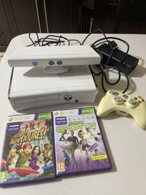 اكس بكس Xbox 360 + Kinect مع كونيكت بحالة جيدة جداً للبيع بسعر مغري جداً جداً