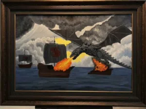 رسم لوحه التنين
