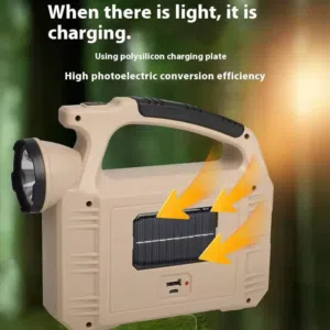 مصباح طاقة  شمسية  وعالكهربا  بتقدر تشحنه عالكهربا وعالطاقة الشمسية  مصباح تخييم شمسي LED