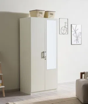 2-Door Wardrobe with Mirror