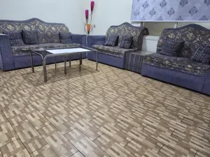 7 seater gray colour sofa with coushine