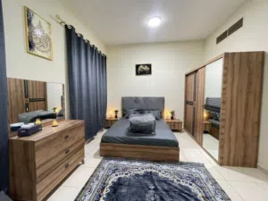 studio for rent in ajman alnuimiya2 kuwit street    Fully Furnished  for Monthly Rent