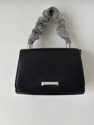 Evening Handbag with Rhinestone Handle