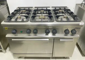 بوتاجاز 6 شعل وفرن وحافظه Electrolux Italy