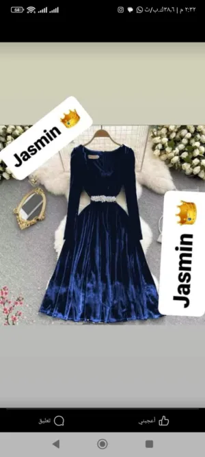 فستان مخمل تقيل اخر قطع42/46 150 واصل القدس والضفه