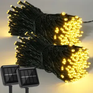 حبل اضائة طاقة شمسية اصفر 20 متر بسعر عرض