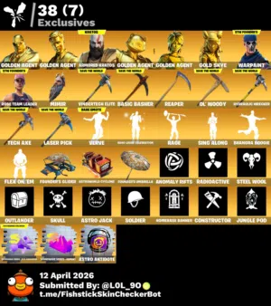 حساب فورت نايت ضمان مدى 161 سكن وبي 3400 فيبوكس