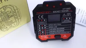 HABOTEST Socket Tester Digital Display Plug In AC 110V-230V Electric Mains Fault Checker