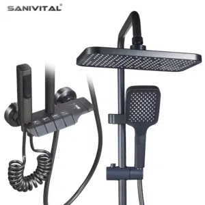 Luxury Matte Gray Shower Set – Modern Design