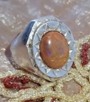 خاتم فضه صياغة المبدع جراح اوبال نوادر
