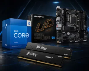بندل i5-13400F مع RAM 32 gb (16x2) 3600Mhz مع مثربورد gigabyte B760M DDR4