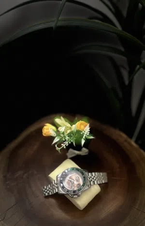 ساعه مع طباعه
