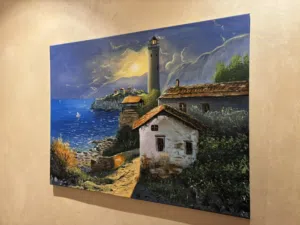 رسم لوحة شاطئ